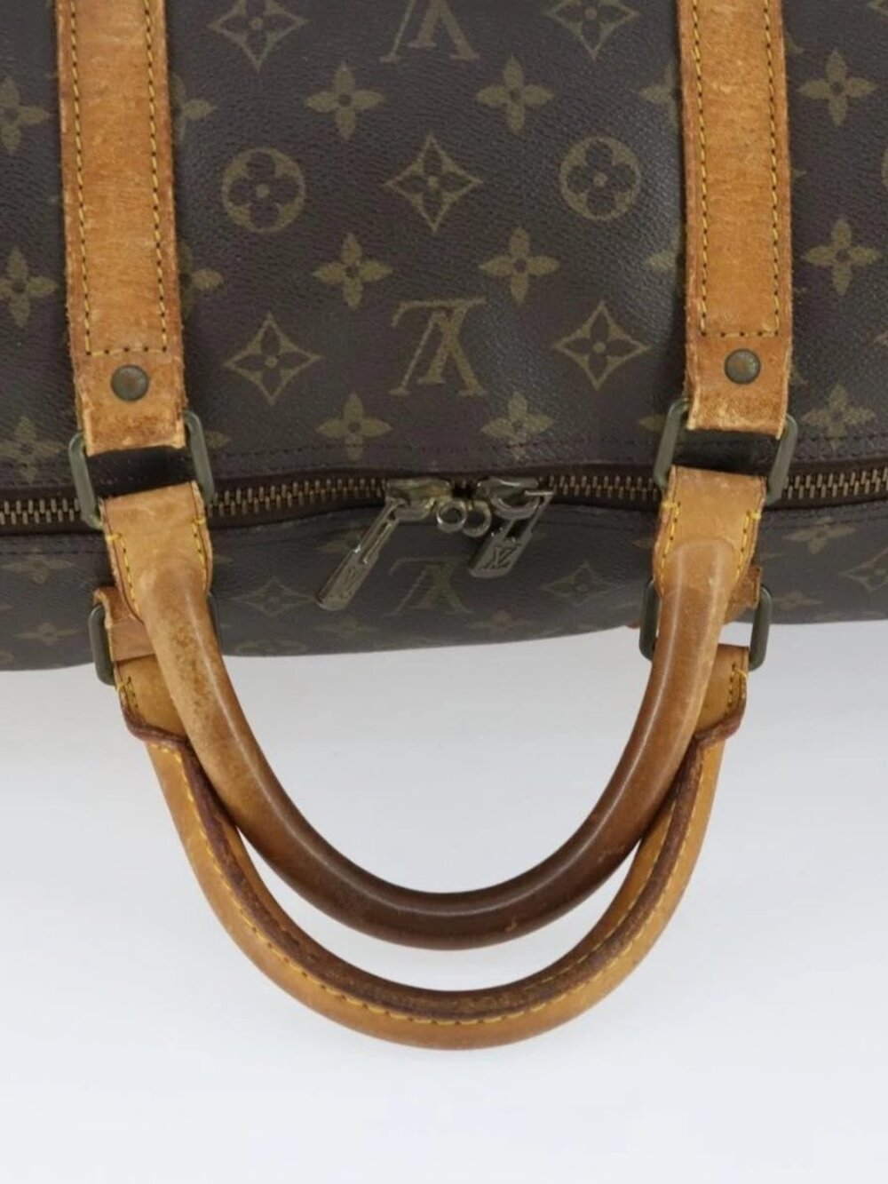 LOUIS VUITTON Monogram Keepall 60 Boston Bag M41422 LV Auth 163458 - Picture 8 of 16